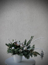 Загрузить изображение в средство просмотра галереи, “White Christmas” table decor in a ceramic pot
