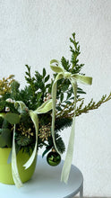 Load image into Gallery viewer, “Evergreen Christmas” table decor in a ceramic pot
