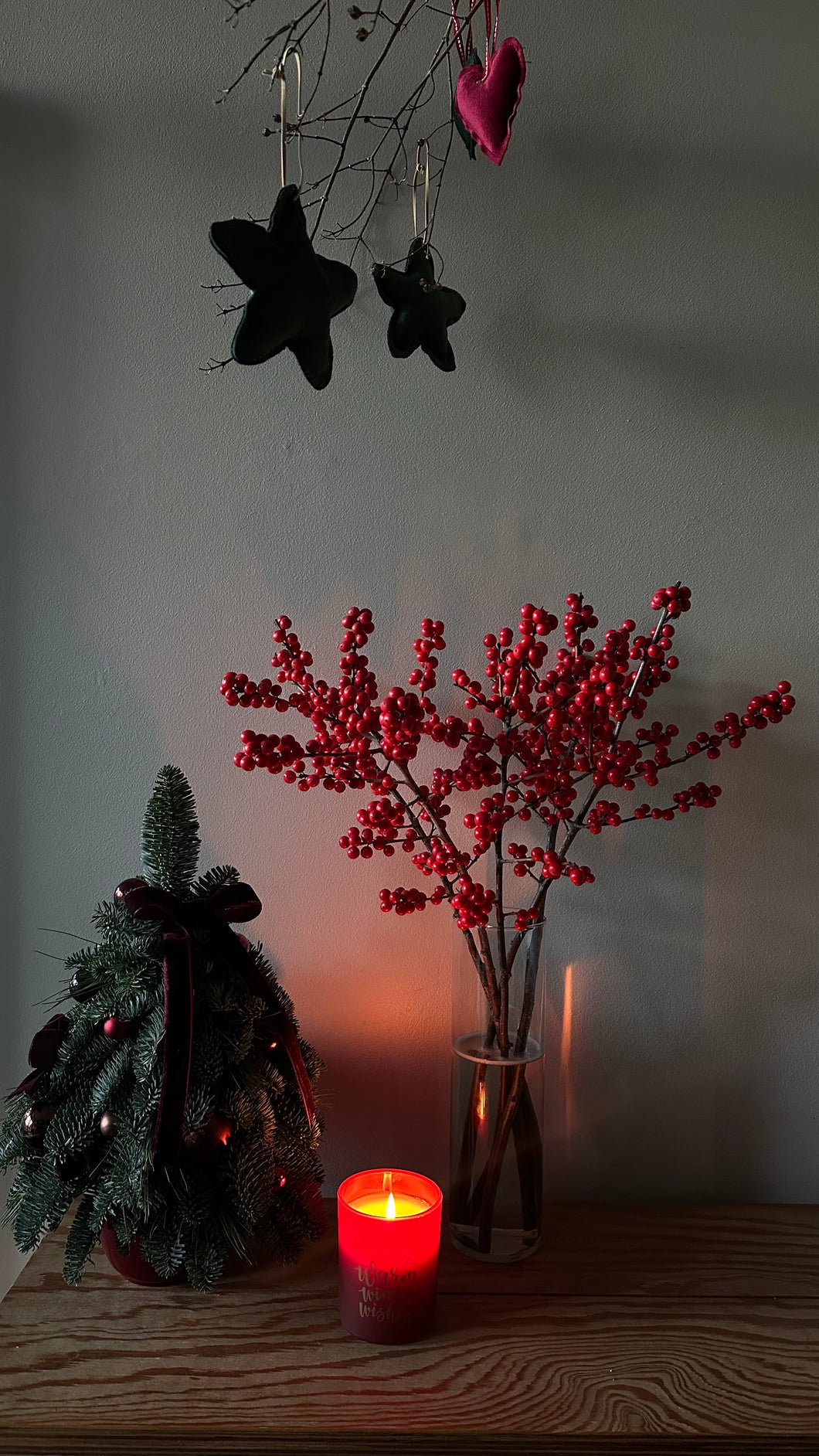 “Burgundy” Handmade Christmas Tree